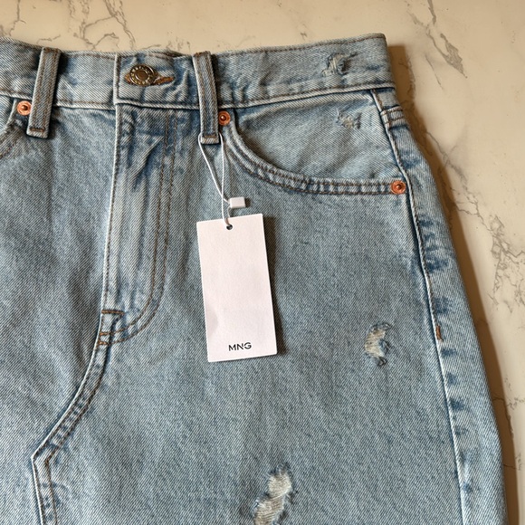 NWT Mango Ripped Denim Mini Skirt (not sold anymore) - Picture 2 of 4